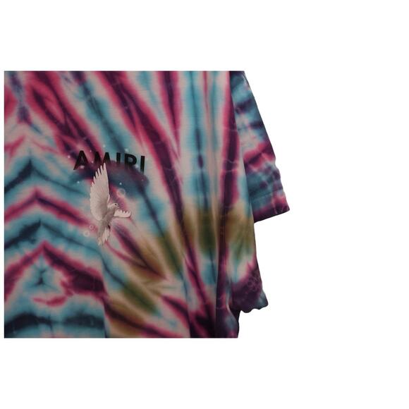 Amiri Tie Dye Rainbow Dove Tee In Multi Size XL - Picture 6 of 16
